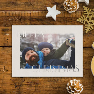 Elegant Father & Son Personalised Photo Christmas