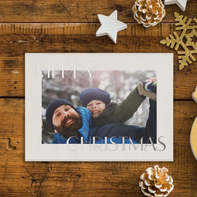  Elegant Father & Son Personalised Photo Christmas (Creator Uploaded)
