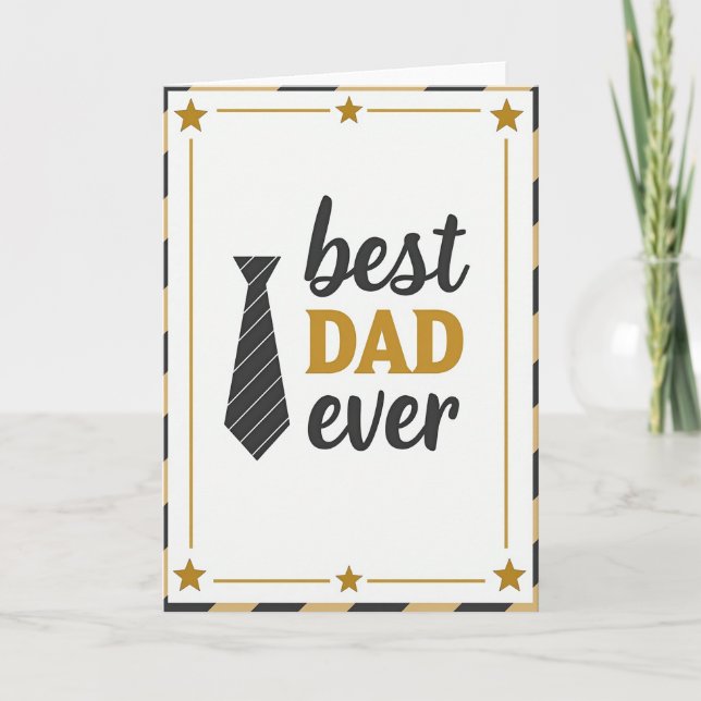Elegant Fathers Day Best Dad Card (Front)