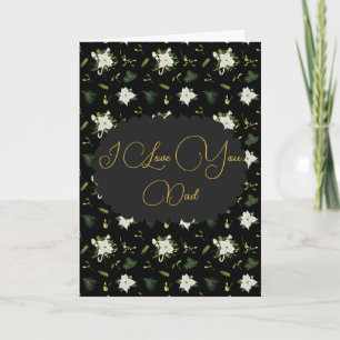 Elegant Fathers Day Greeting Card Floral Design