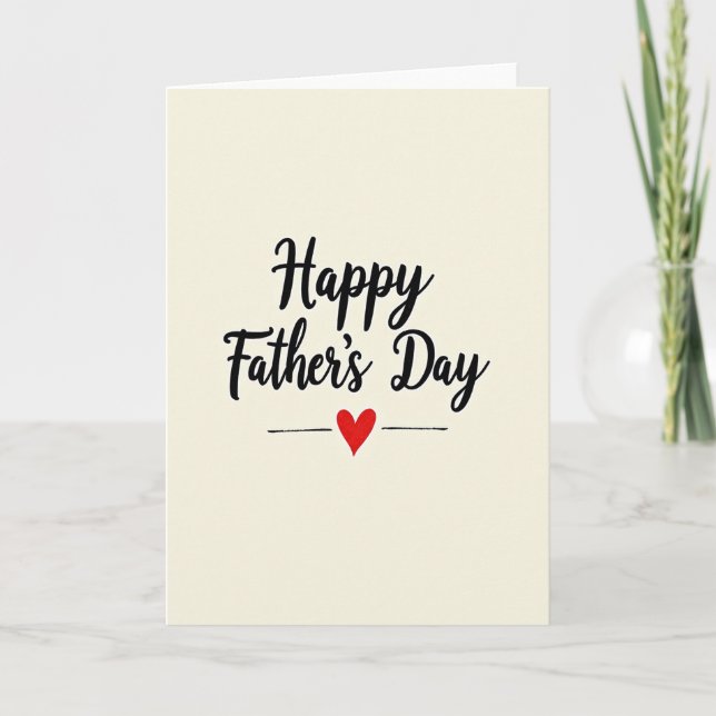 Elegant Fathers Day Note Card (Front)