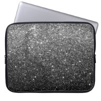 Elegant Faux Black Glitter