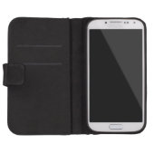 Elegant Faux Black Glitter Samsung Galaxy Wallet Case (Opened)