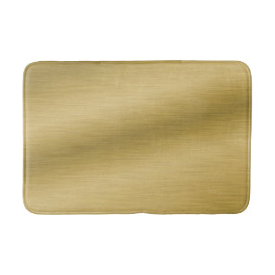 Elegant Faux Brushed Gold  Artwork Bath Mat
