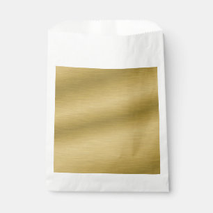 Elegant Faux Brushed Gold Artwork Favour Bags