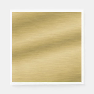 Elegant Faux Brushed Gold Artwork Napkin