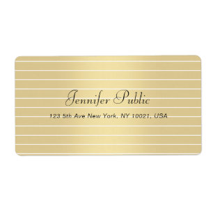 Elegant Faux Gold Calligraphy Script Modern Trendy