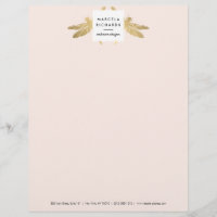Elegant Faux Gold Dragonfly Duo on Pink