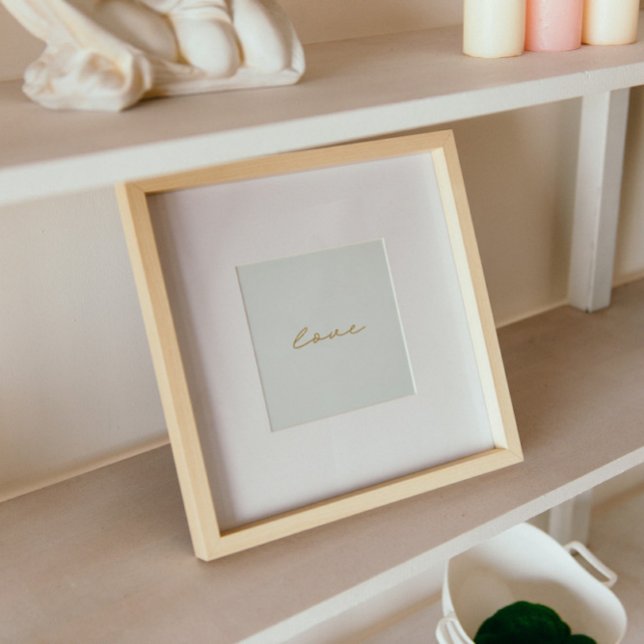 elegant faux gold foil hand written love art poster (Creator Uploaded)