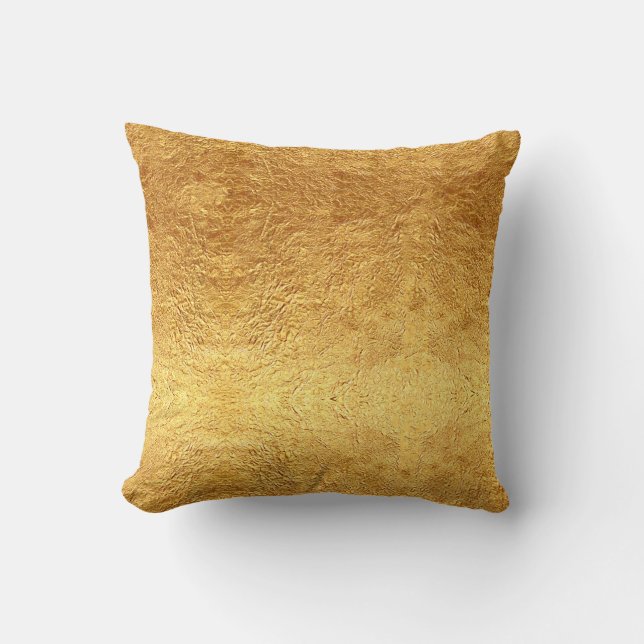 Elegant Faux Gold Foil Printed Cushion (Front)