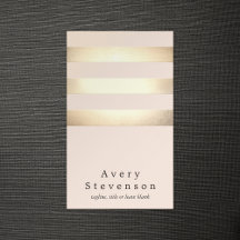 Elegant Faux Gold Foil Striped Modern Light Pink