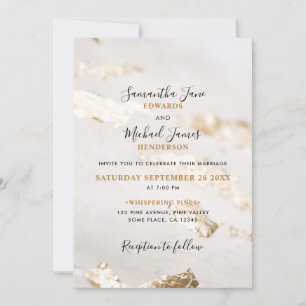 Elegant Faux Gold Foil Wedding Invitation