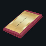 Elegant Faux Gold Glamour Trendy Modern Template Trifold Wallet<br><div class="desc">Elegant Faux Gold Glamour Trendy Modern Template Photo Wallet.</div>