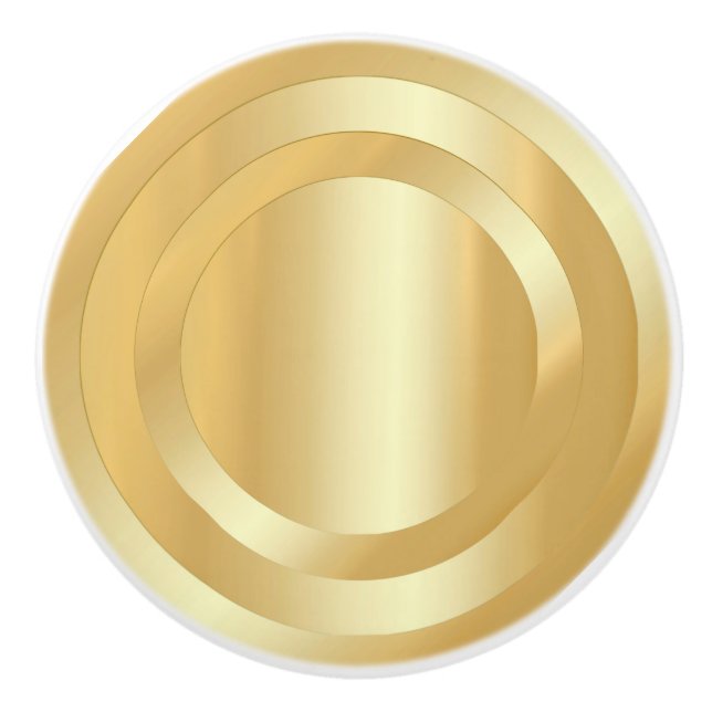 Elegant Faux Gold Glamour Trendy Template Ceramic Knob (Front)