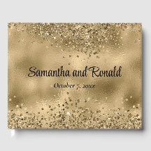 Elegant Faux Gold Glitter and Foil Wedding
