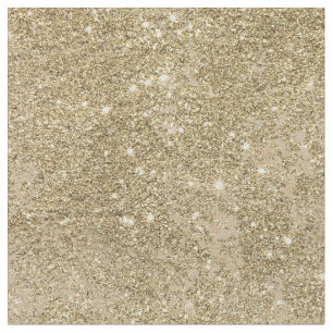 Elegant faux gold glitter ivory marble pattern fabric