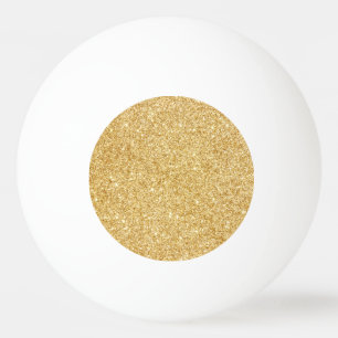 Elegant Faux Gold Glitter Ping Pong Ball