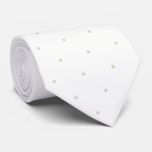Elegant,Faux Gold Glittery Christmas Snowflakes Tie