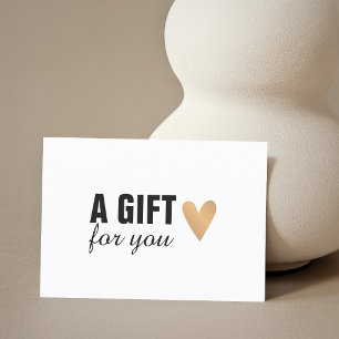 Elegant Faux Gold Heart Beauty Gift Certificate