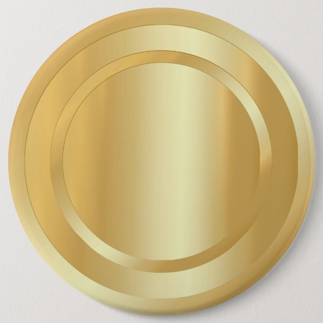 Elegant Faux Gold Look Glamourous Trendy Template 6 Cm Round Badge (Front)