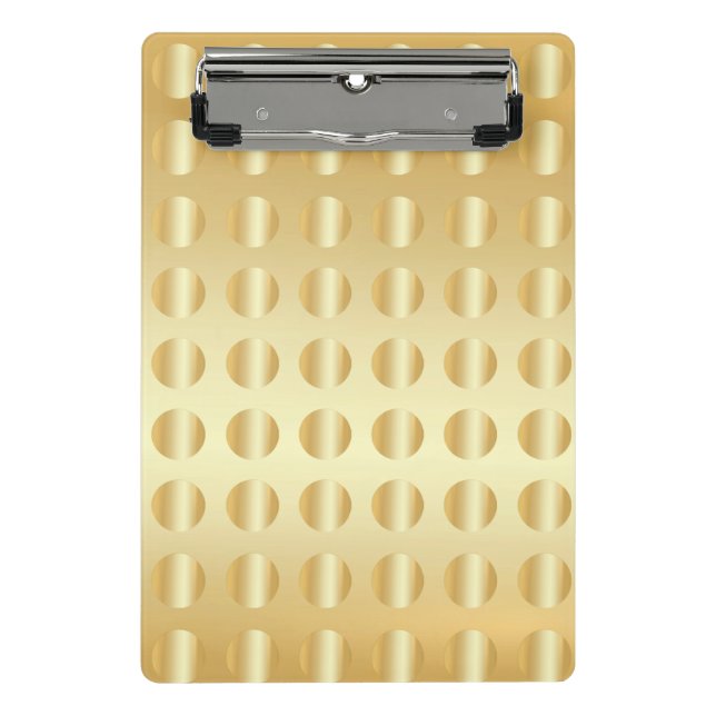 Elegant Faux Gold Modern Glamourous Template Mini Clipboard (Front)