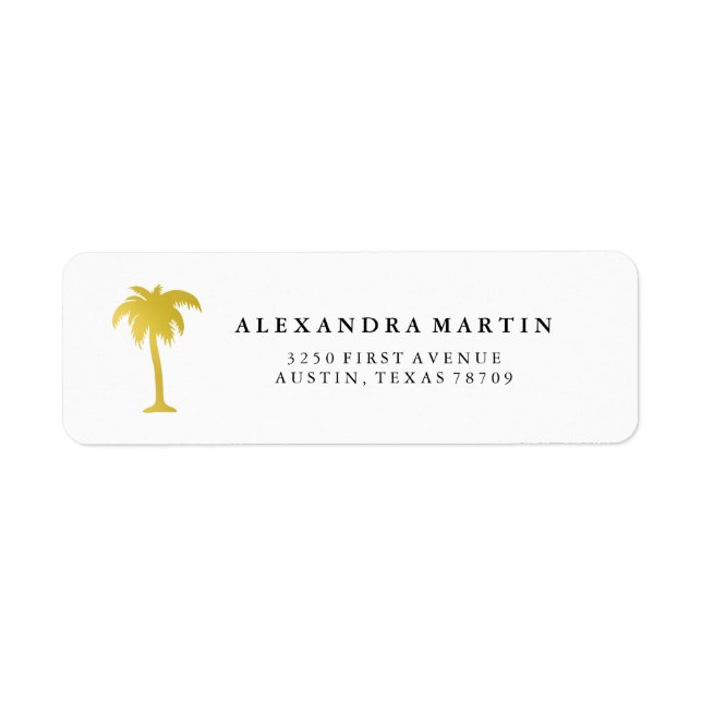 Elegant Faux Gold Palm Tree (Front)