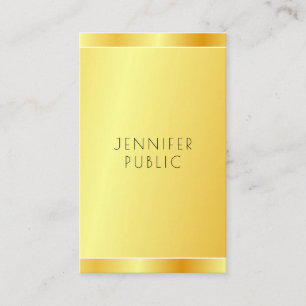Elegant Faux Gold Personalised Modern Template Business Card