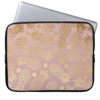elegant faux gold pineapple pattern polka dots