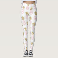 Elegant faux gold tropical pineapple pattern