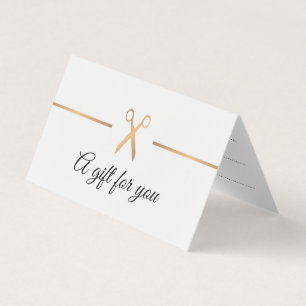 Elegant Faux Gold White Hair Gift Certificate