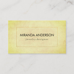 Elegant Faux Golden Border Chic Texture Business Card