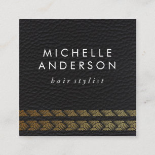 Elegant Faux Leather Gold Weave (Loyalty Card) Loyalty Card