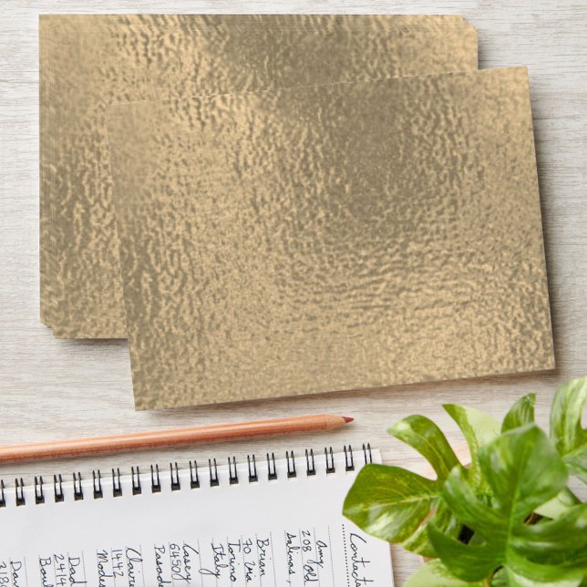 Elegant Faux Metallic Bronze Design Wedding  Envelope (Creator Uploaded)