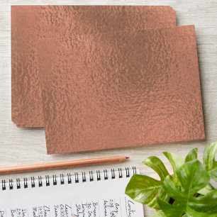 Elegant Faux Metallic Brown Design Wedding  Envelope