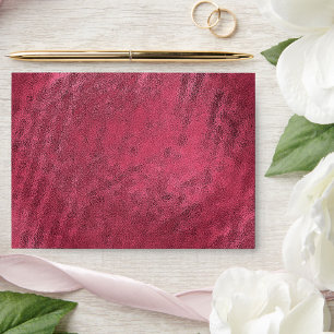 Elegant Faux Metallic Burgundy Design Wedding Envelope