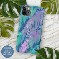 Elegant Faux Pink Turquoise Abalone Shell Pattern
