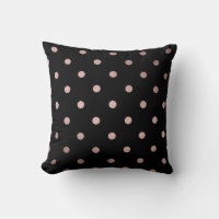 elegant faux rose gold black polka dots