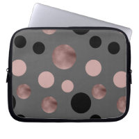 elegant faux rose gold blush pink black circles
