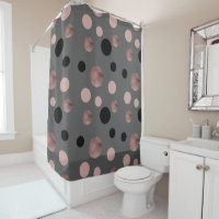 elegant faux rose gold blush pink black circles