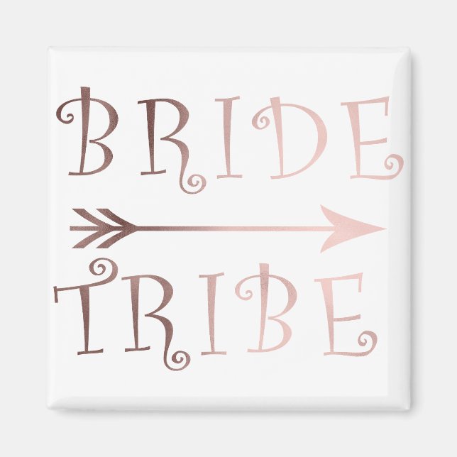 elegant faux rose gold bride tribe design magnet (Front)