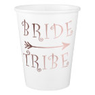 elegant faux rose gold bride tribe design