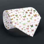 elegant faux rose gold gold butterfly pattern tie<br><div class="desc">Modern and cute butterfly pattern.</div>