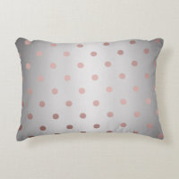 elegant faux rose gold silver polka dots