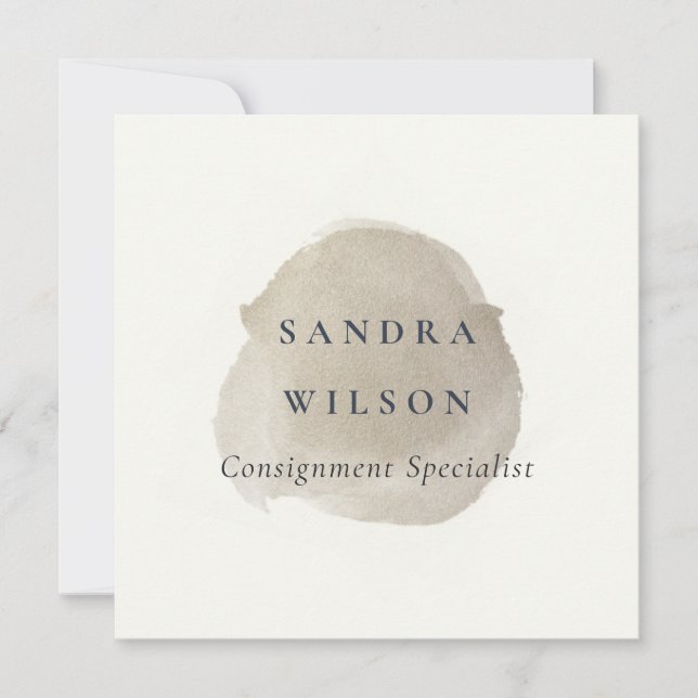 ELEGANT FAUX SILVER BLACK BRUSH STROKE MODERN INVITATION (Front)