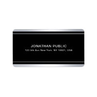 Elegant Faux Silver Black Template Glamour Modern