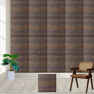 Elegant Faux Wood     Dark Brown Wood Grain Tile
