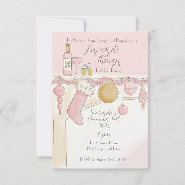 Elegant Favourite Thing Invitation (Front)