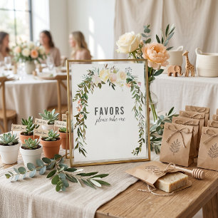 Elegant Favours Table Rose Baby Sprinkle Shower Poster