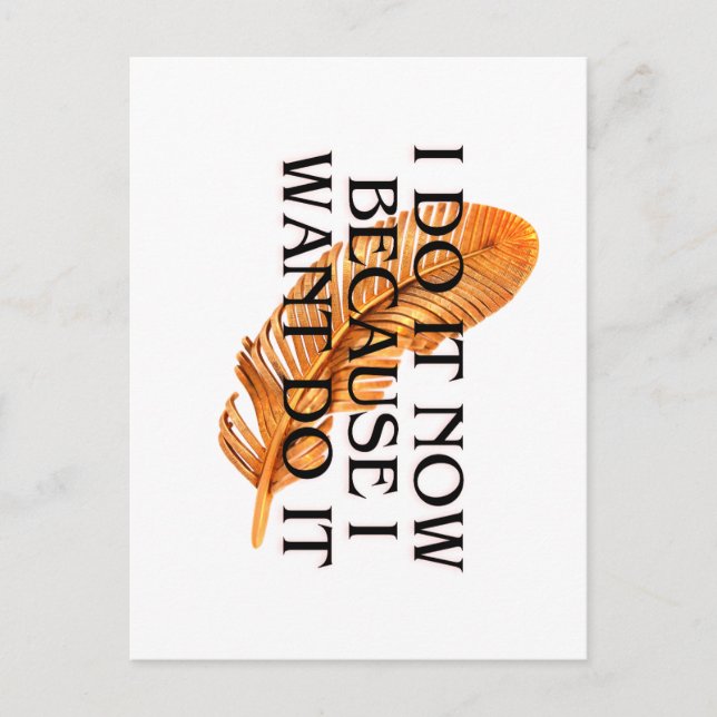 Elegant Feather Quote Invitation Card – Modern Min (Front)