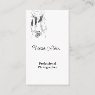 Elegant Female Photographer-Artistic Chic 📸👒 Business Card